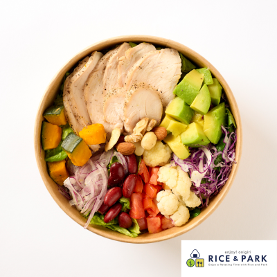 【RICE&PARK】野菜たっぷりヘルシーなパワーサラダが登場します！