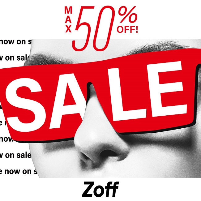 【Zoff（ゾフ）】SALE期間中、フレームやサングラスが20％～50％OFFに！